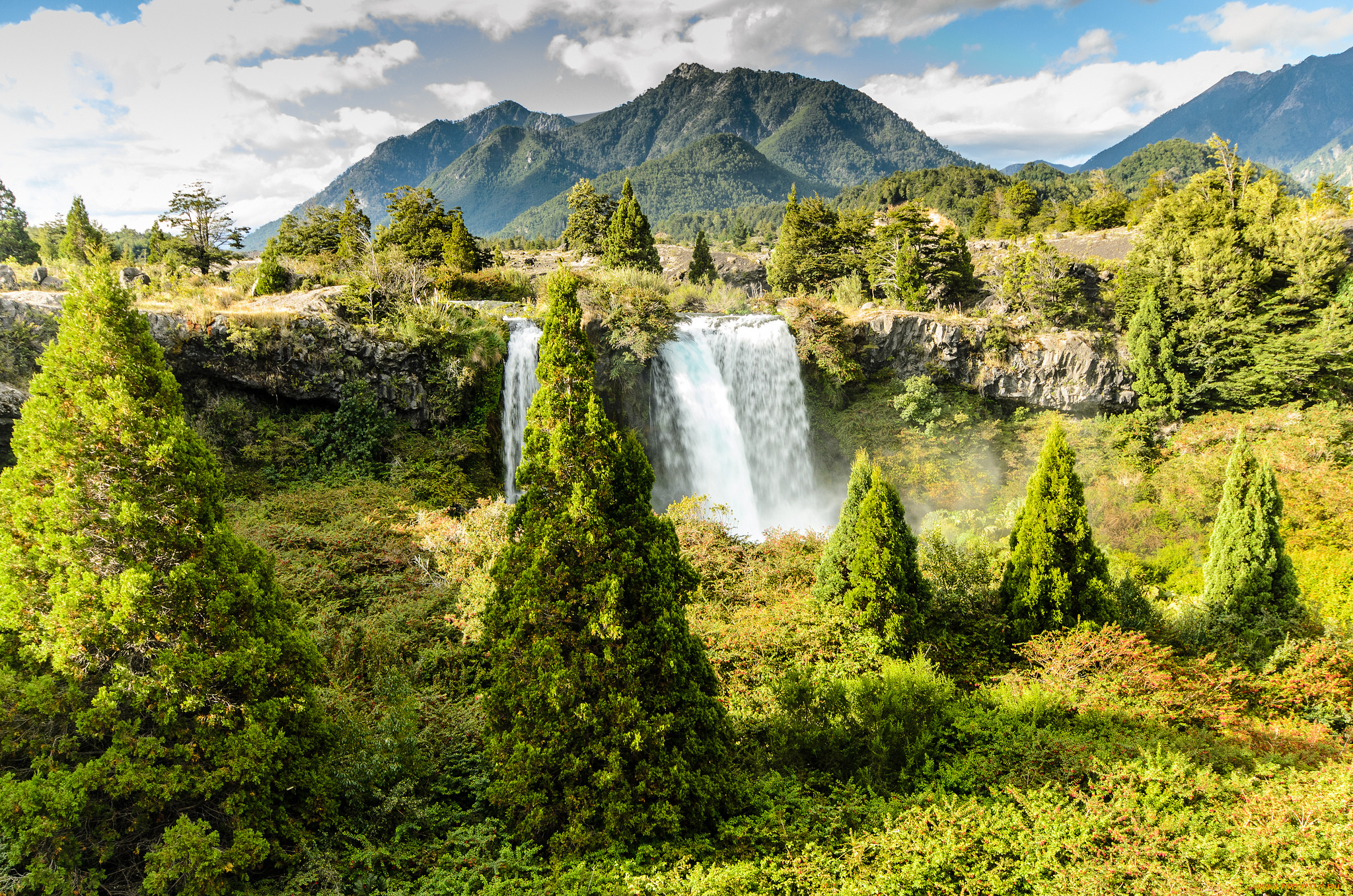 truful, waterfall, conguillio, national, park, chile, , , truful-truful, , , , , , 